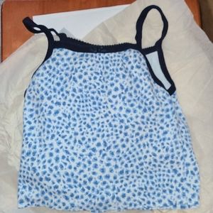 brandy melville blue cheetah leopard tank top nwt